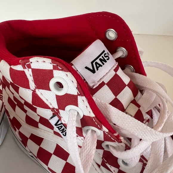 Vans Sk8-Hi 38 Decon VR3 SF Red and White Shoes, Size 7 - Picture 12 of 12